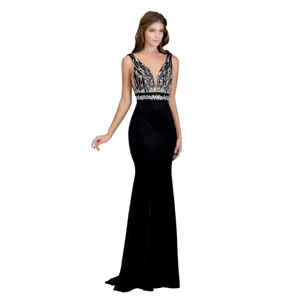 🆕NWT PROM BRIDESMAIDS Black/Red Sheath Dress